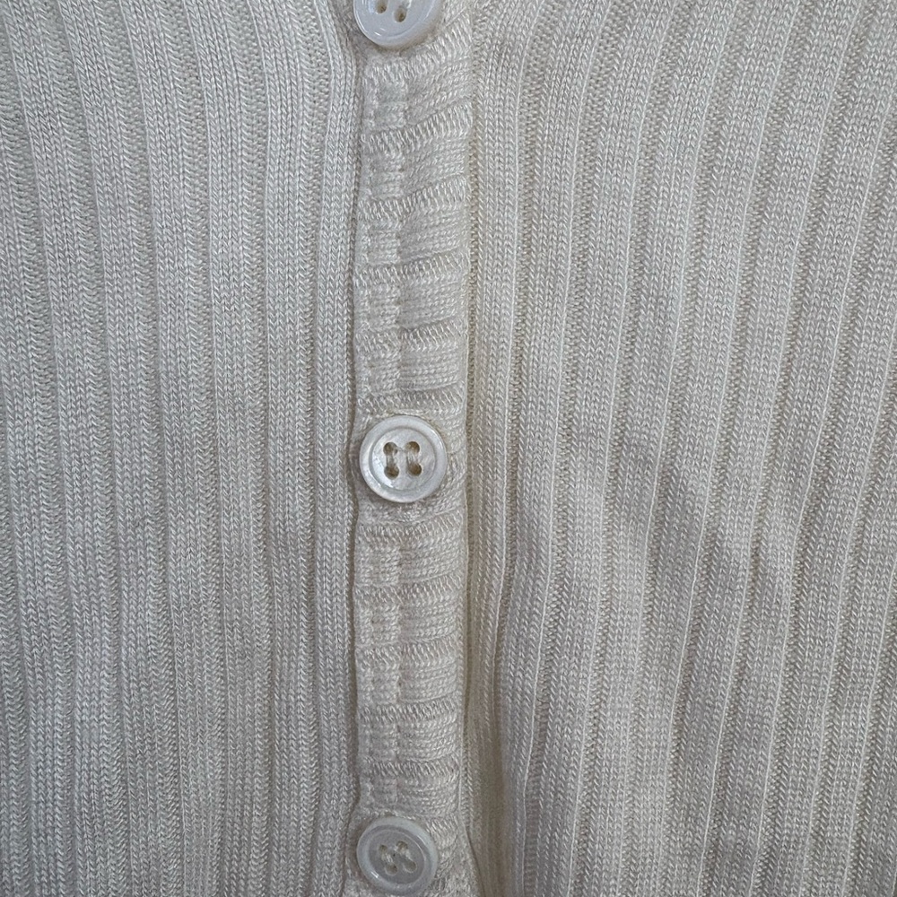 Reformation Cream Ribbed Knit Top - Picture 4 of 5
